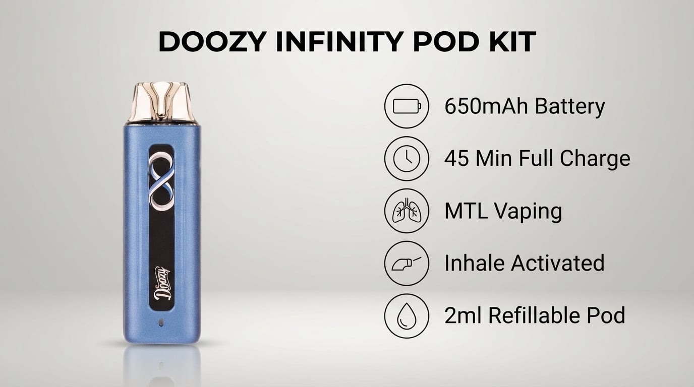 Doozy Infinity Pod Kit features and specifications
