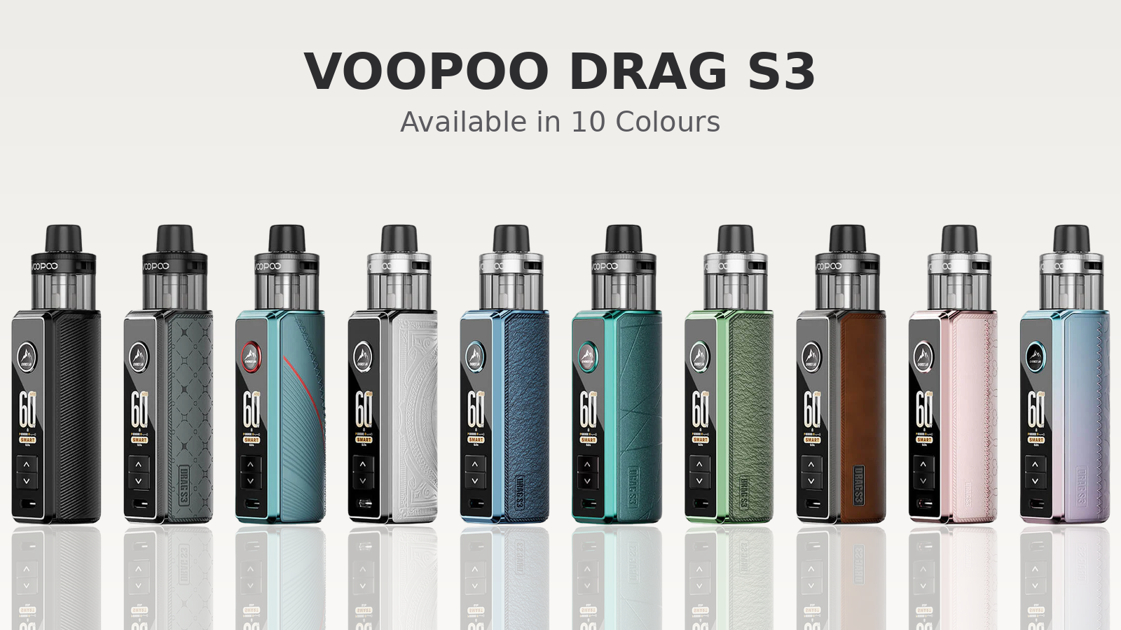 Voopoo Drag S3 Pod Kit available in ten colours