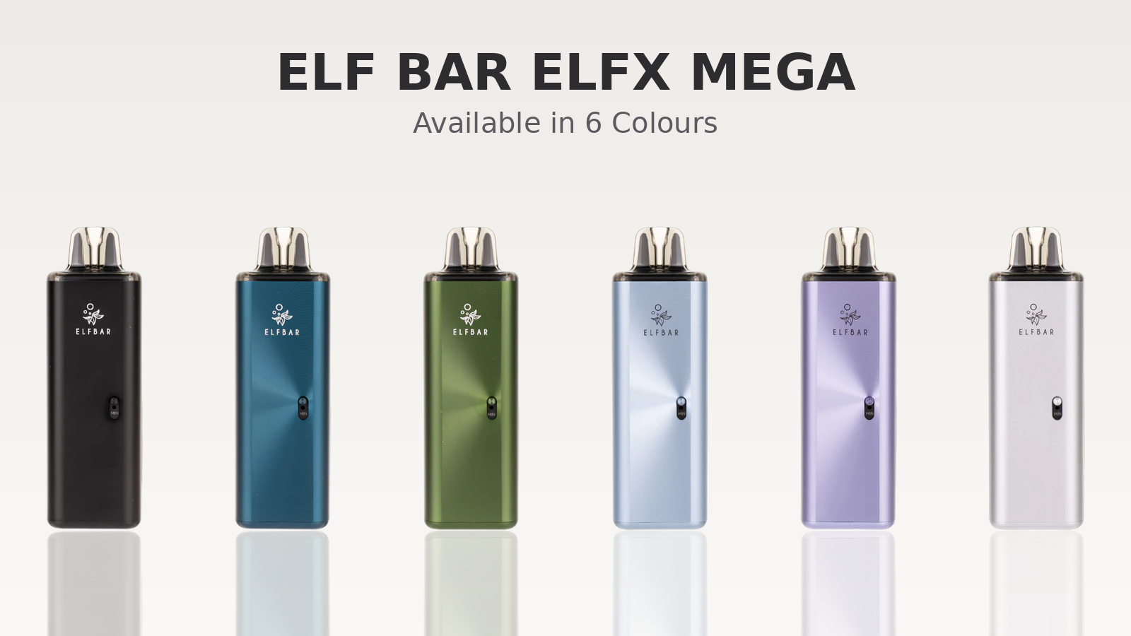 Elf Bar ELFX Mega Pod Kit available in six colours