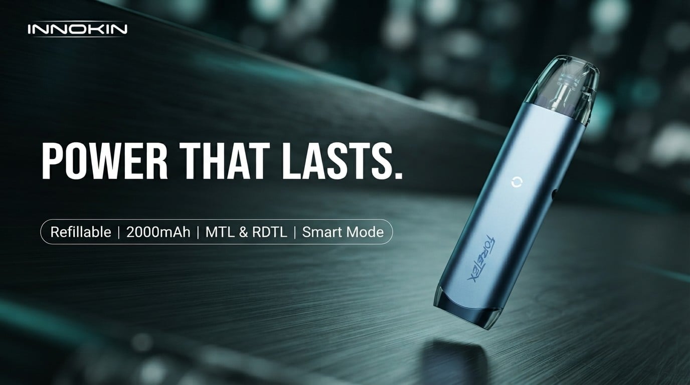 Innokin Foretex Pod Kit, a slim refillable everyday-carry pod kit
