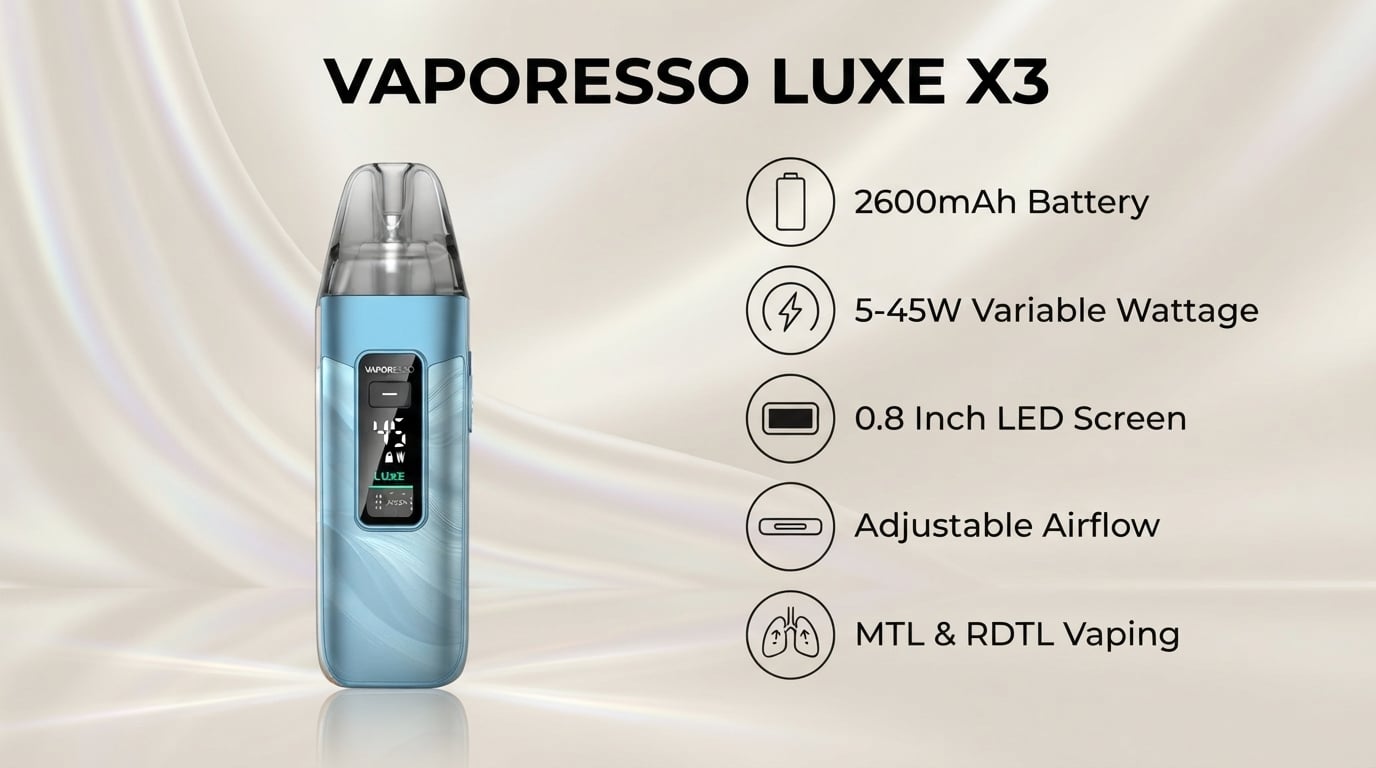 Vaporesso Luxe X3 Pod Kit Feature Showcase