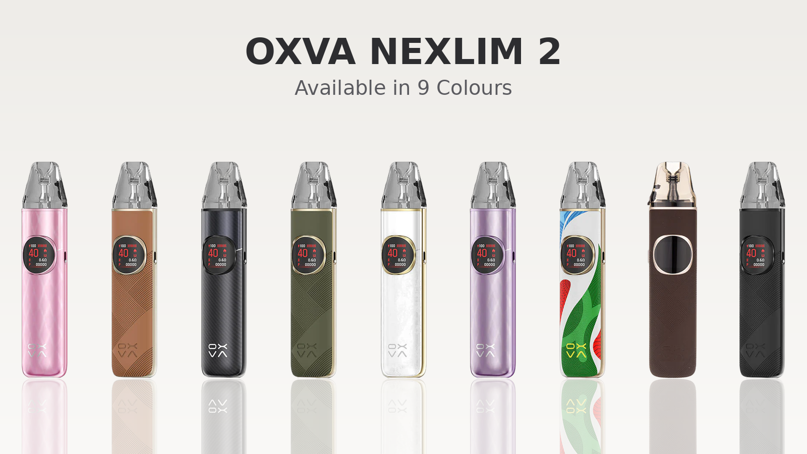 OXVA Nexlim 2 Pod Kit available in nine colours
