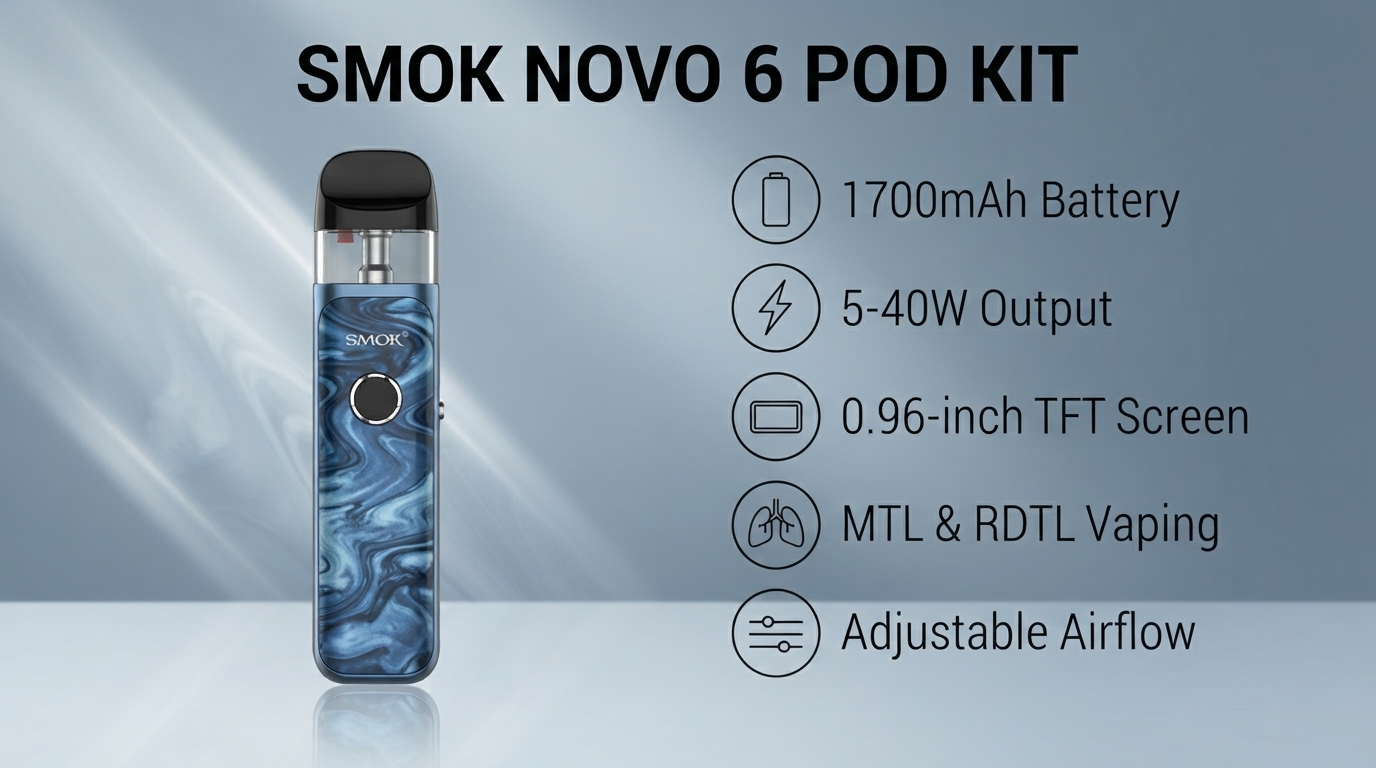Smok Novo 6 Pod Kit features and specifications