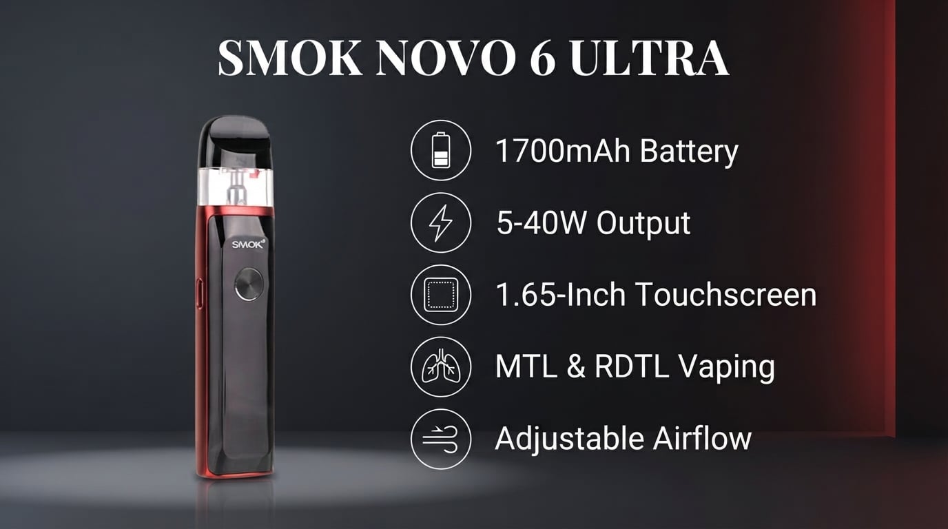 Smok Novo 6 Ultra Pod Kit features and specifications