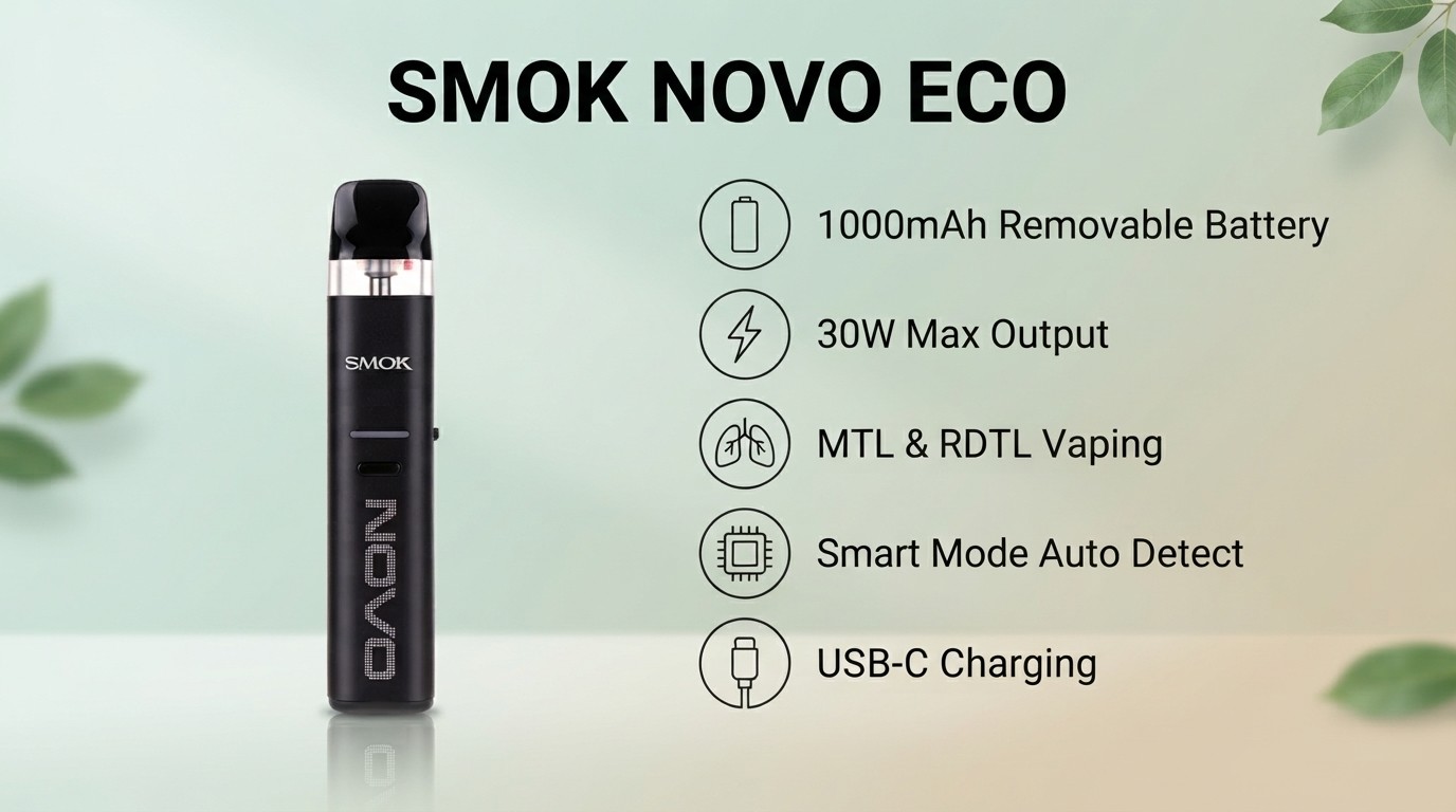 Smok Novo Eco Pod Kit features and specifications