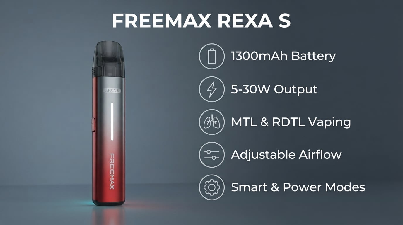 Freemax Rexa S Pod Kit features and specifications