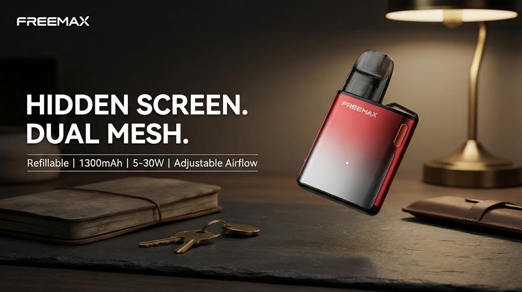 FreeMax Rexa SQ Pod Kit on a desk