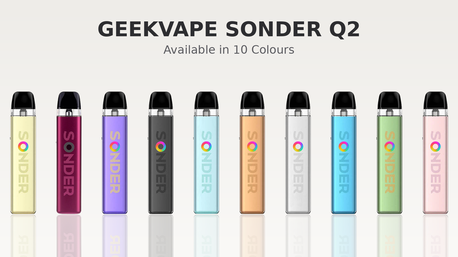 GeekVape Sonder Q2 Pod Kit available in ten colours