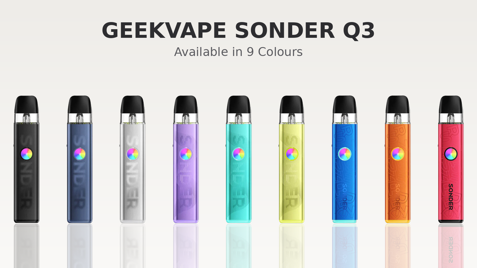 GeekVape Sonder Q3 Pod Kit available in nine colours