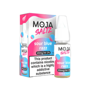 Sour Blue Razz Nic Salt E-Liquid by Moja Saltz