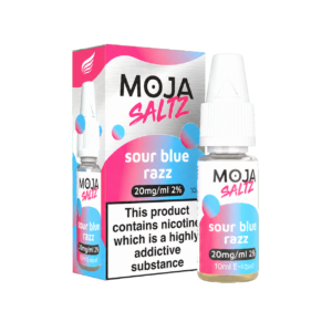 Sour Blue Razz Nic Salt E-Liquid by Moja Saltz