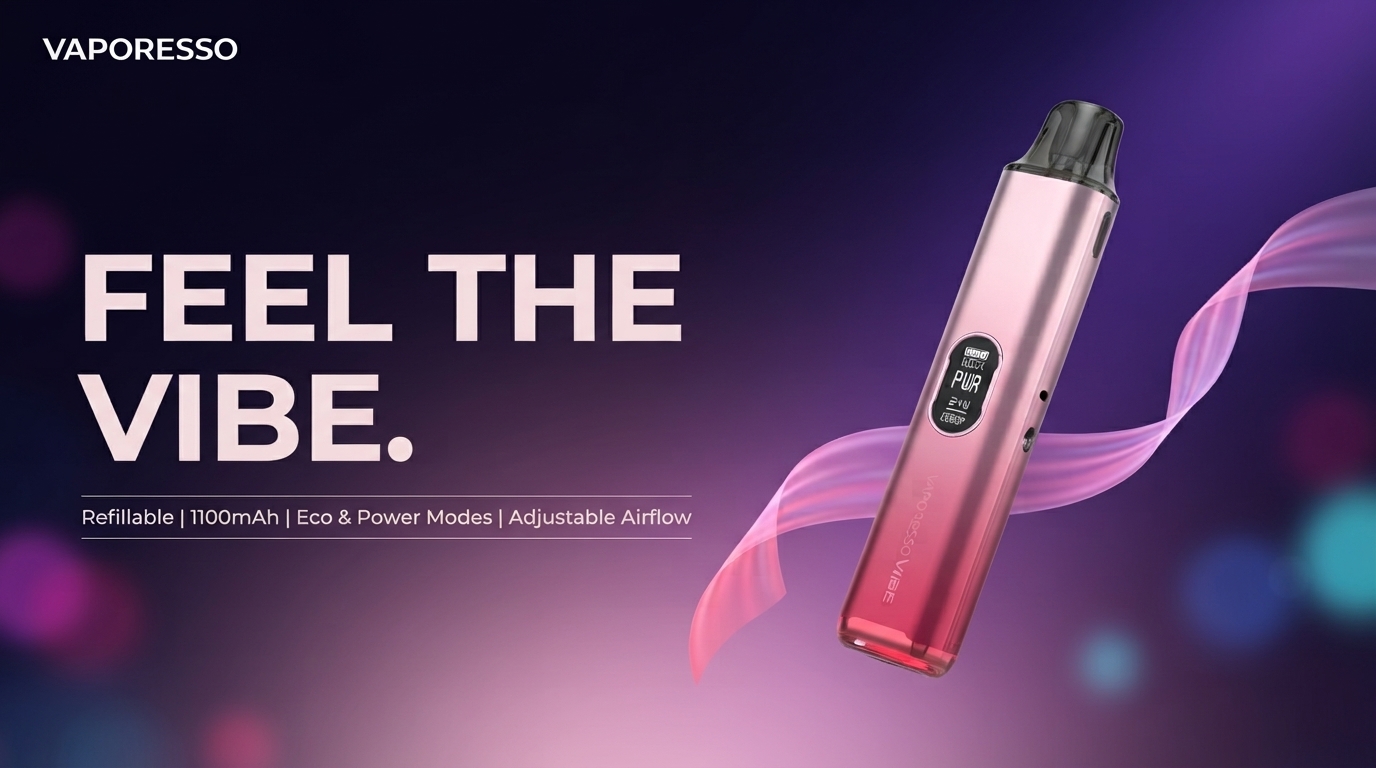 Vaporesso Vibe refillable pod kit with adjustable airflow