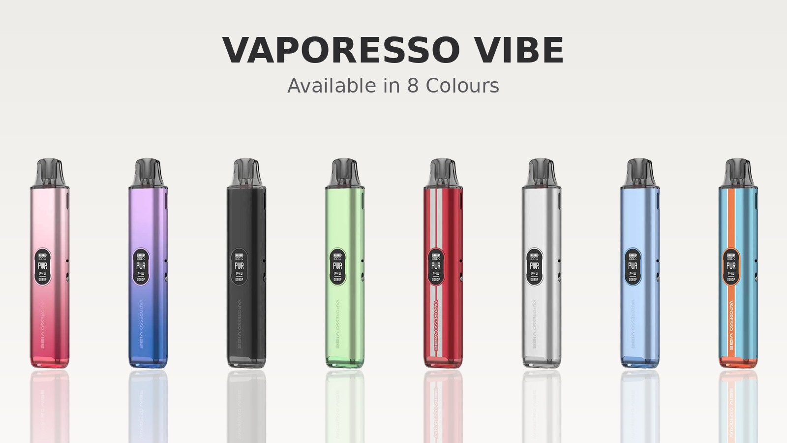 Vaporesso Vibe Vape Kit available in Cherry Pink and Berry Purple