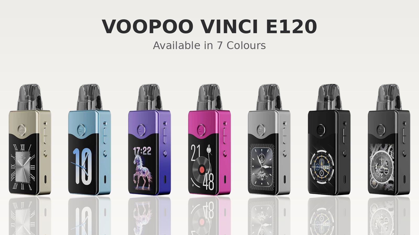Voopoo Vinci E120 Pod Kit available in seven colours