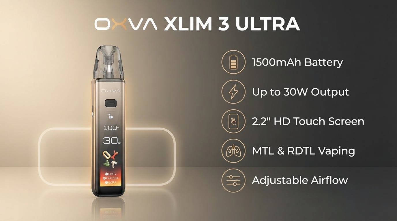 OXVA Xlim 3 Ultra Pod Kit features and specifications