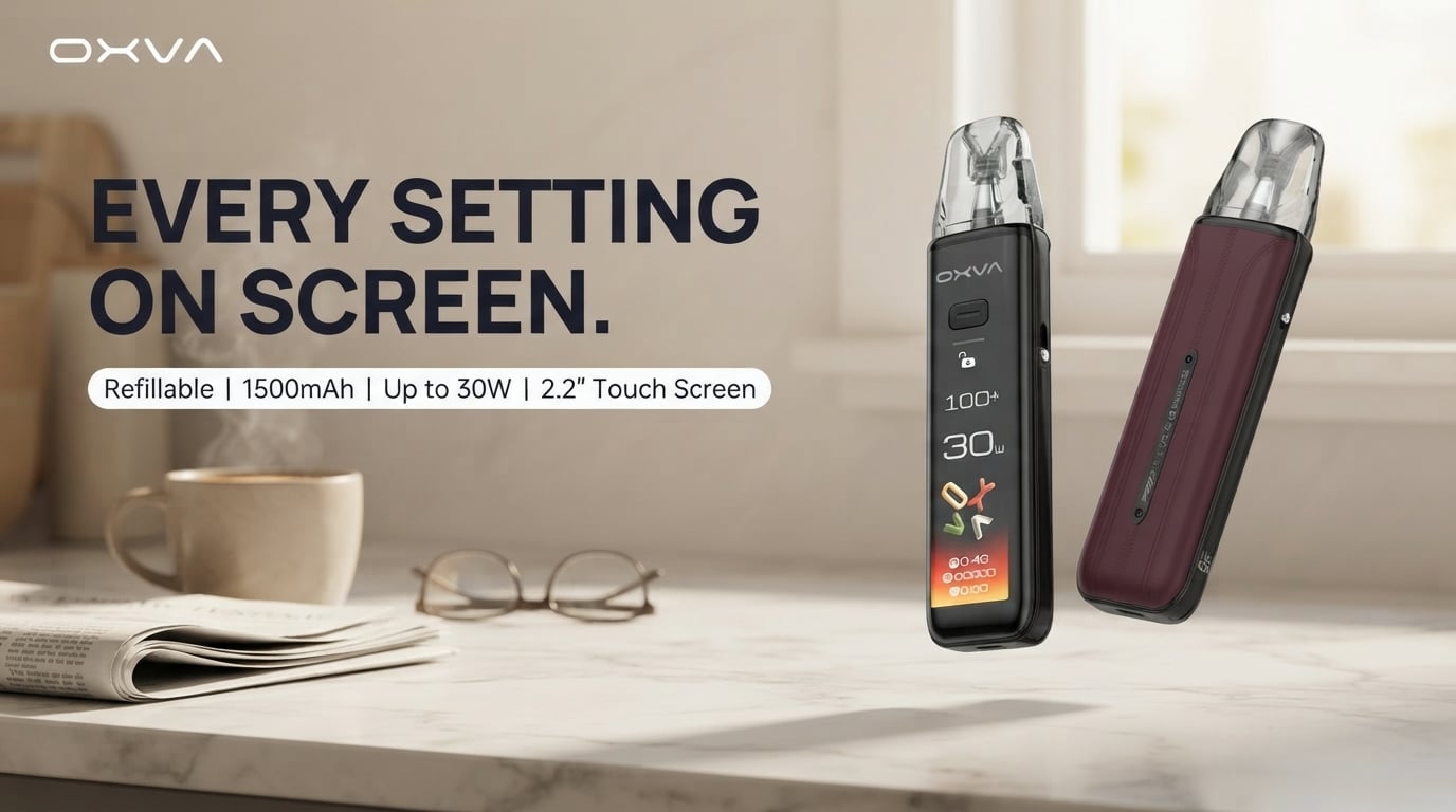 OXVA Xlim 3 Ultra Pod Kit on a kitchen counter