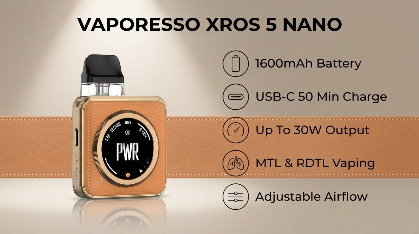 Vaporesso XROS 5 Nano Pod Kit Feature Showcase