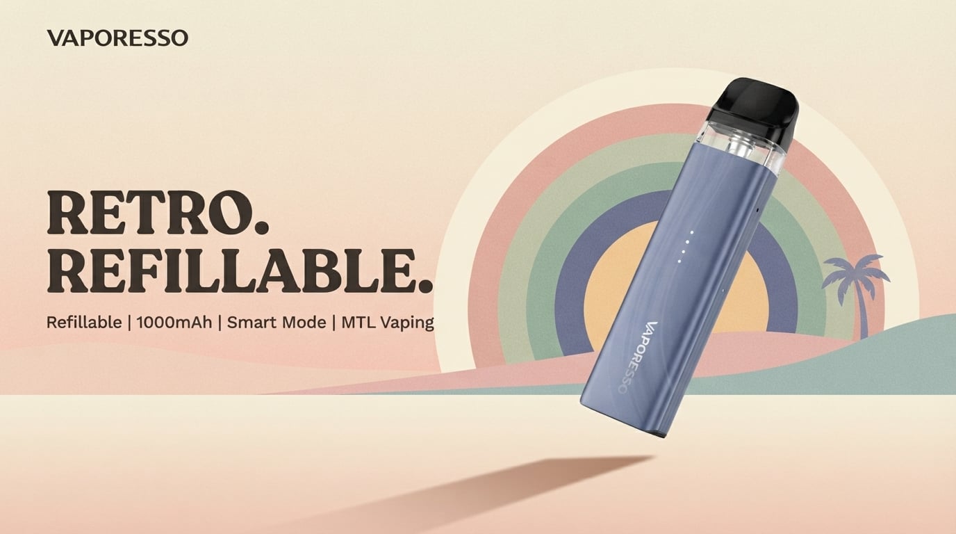 Compact refillable Vaporesso Xros Mini Retro pod kit