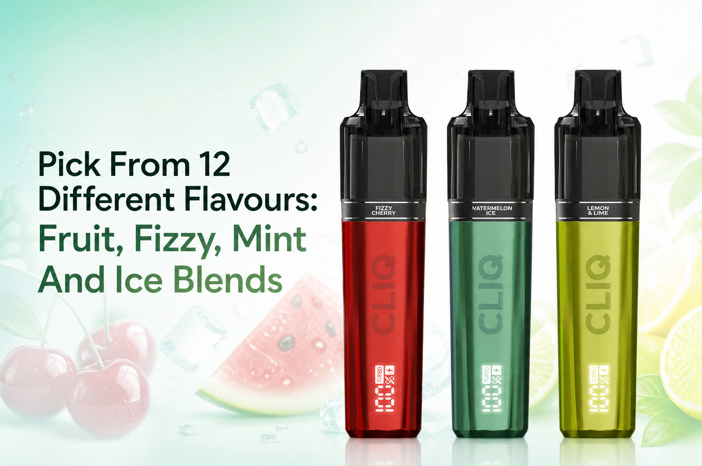 Avomi Cliq 6000 twelve flavour options banner