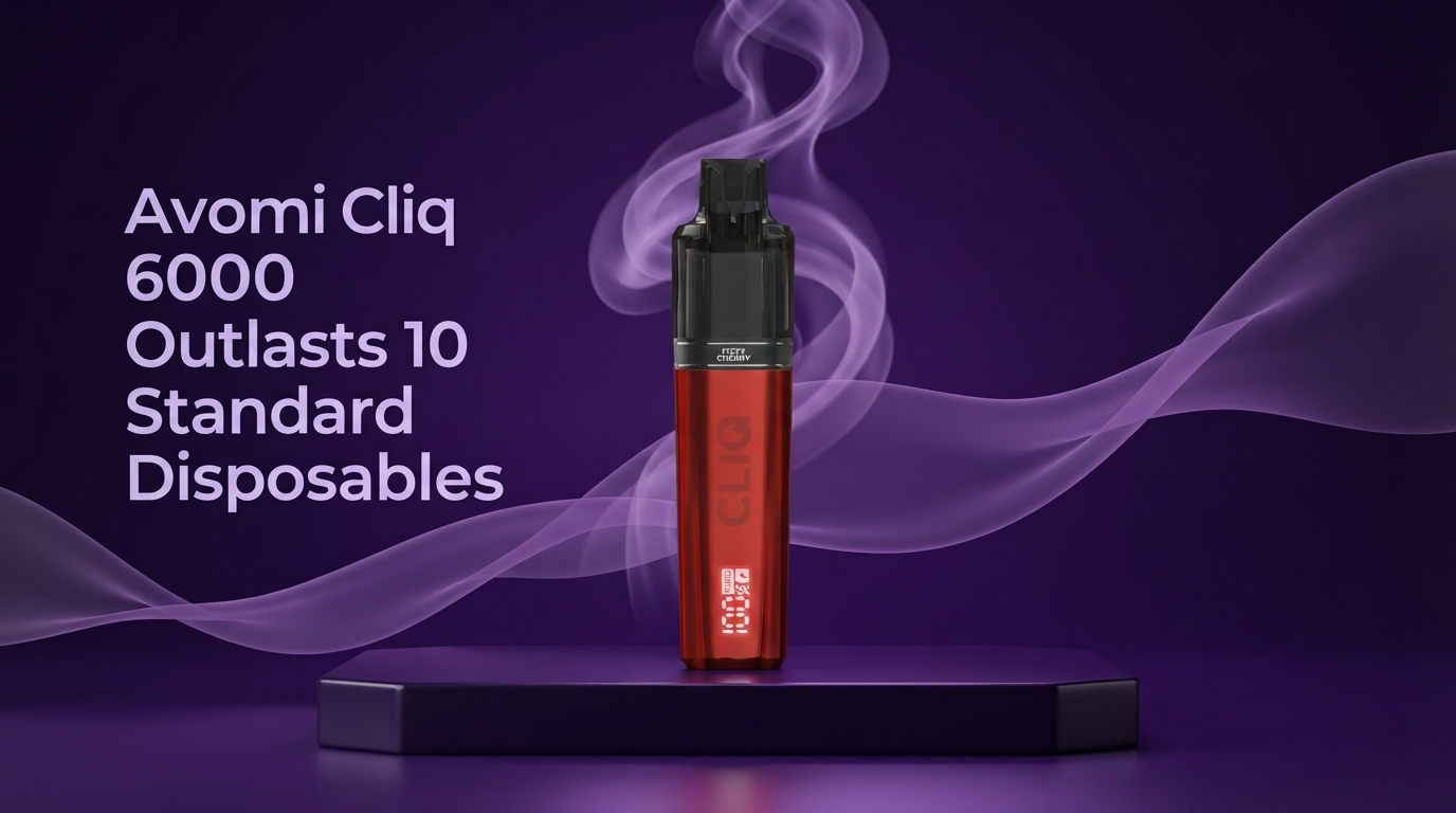 Avomi Cliq 6000 up to 6000 puffs banner