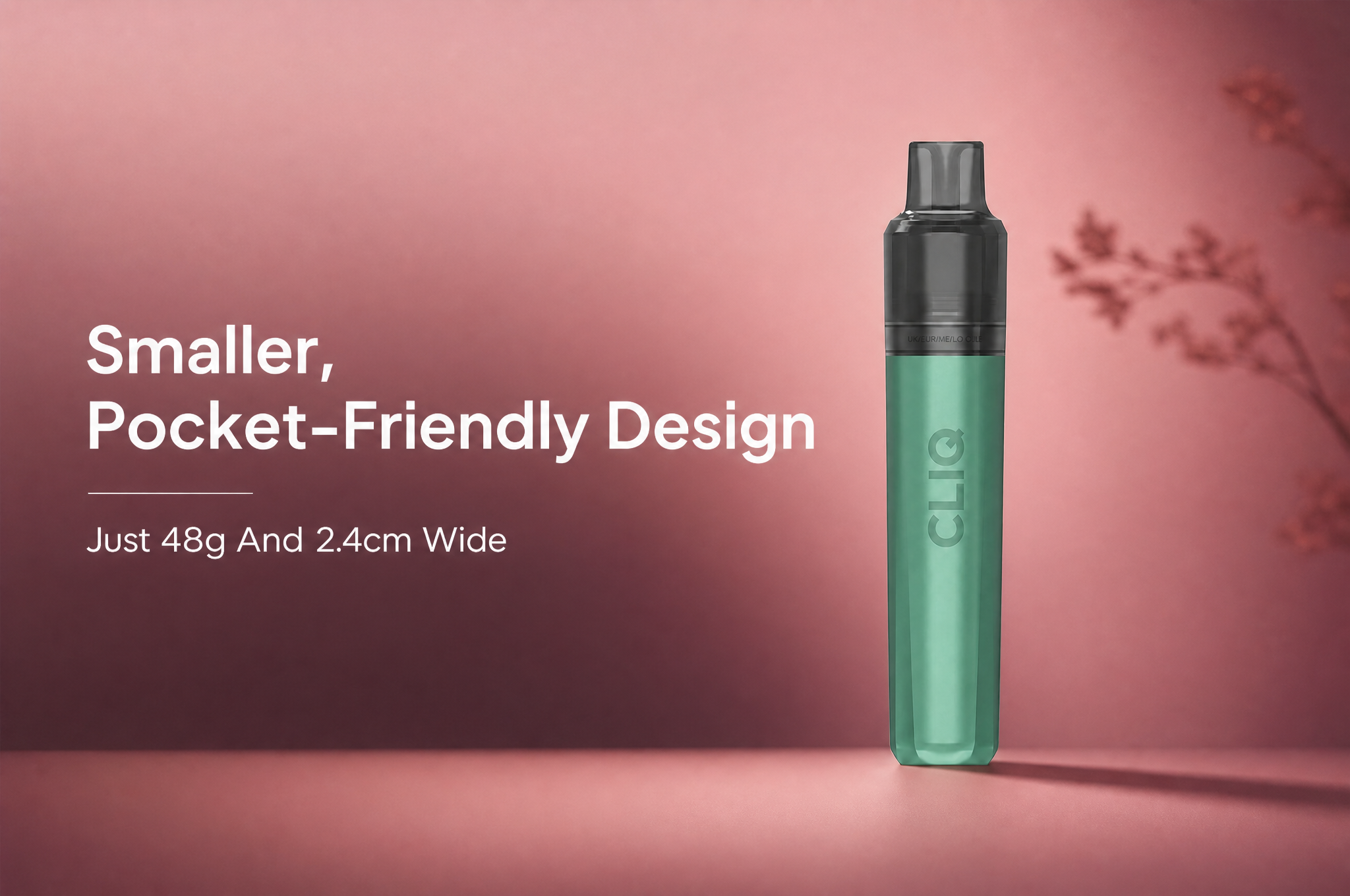 Avomi Cliq Mini compact pocket sized vape kit banner