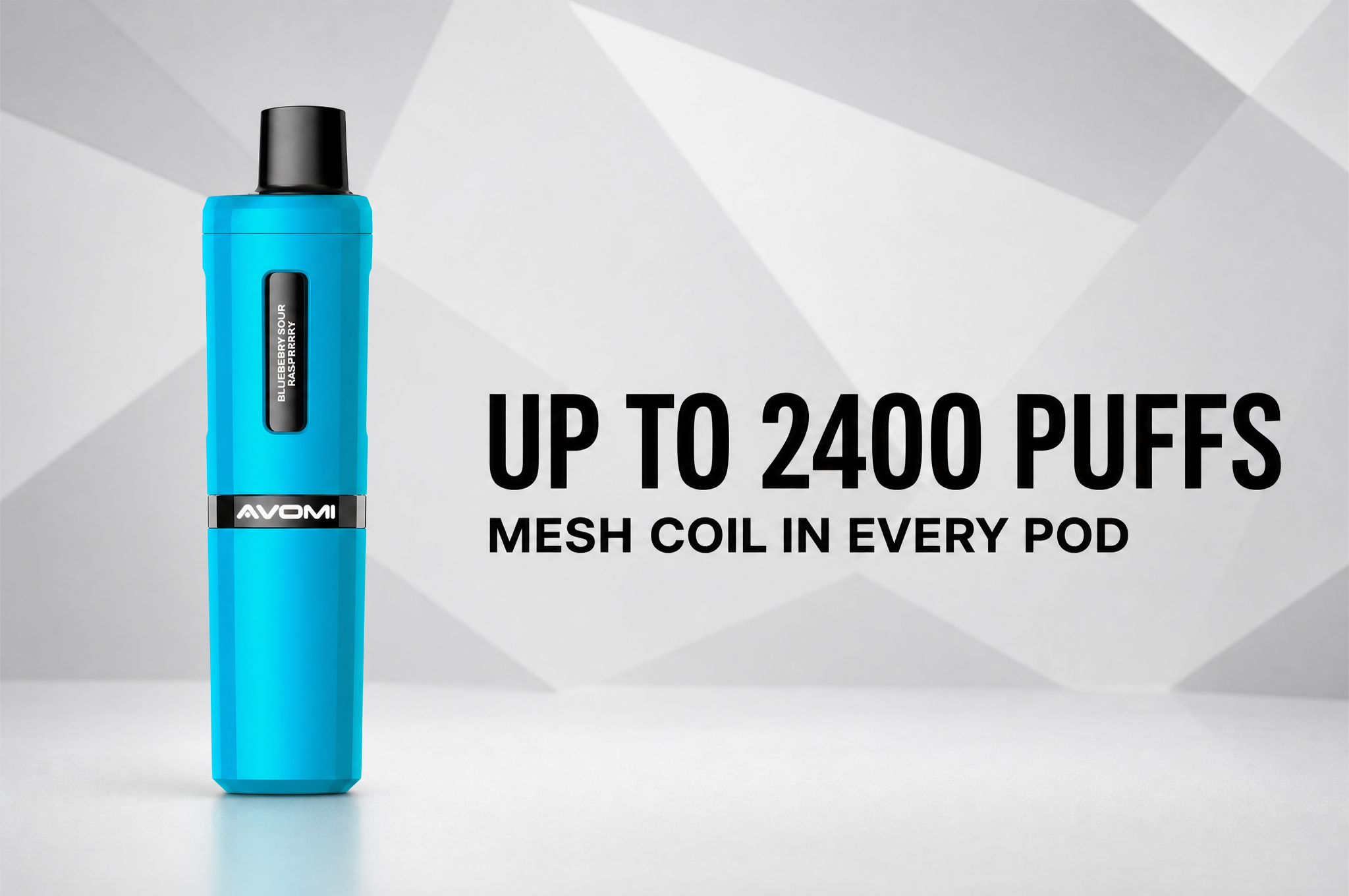 Avomi Fliq up to 2400 puffs mesh coil banner