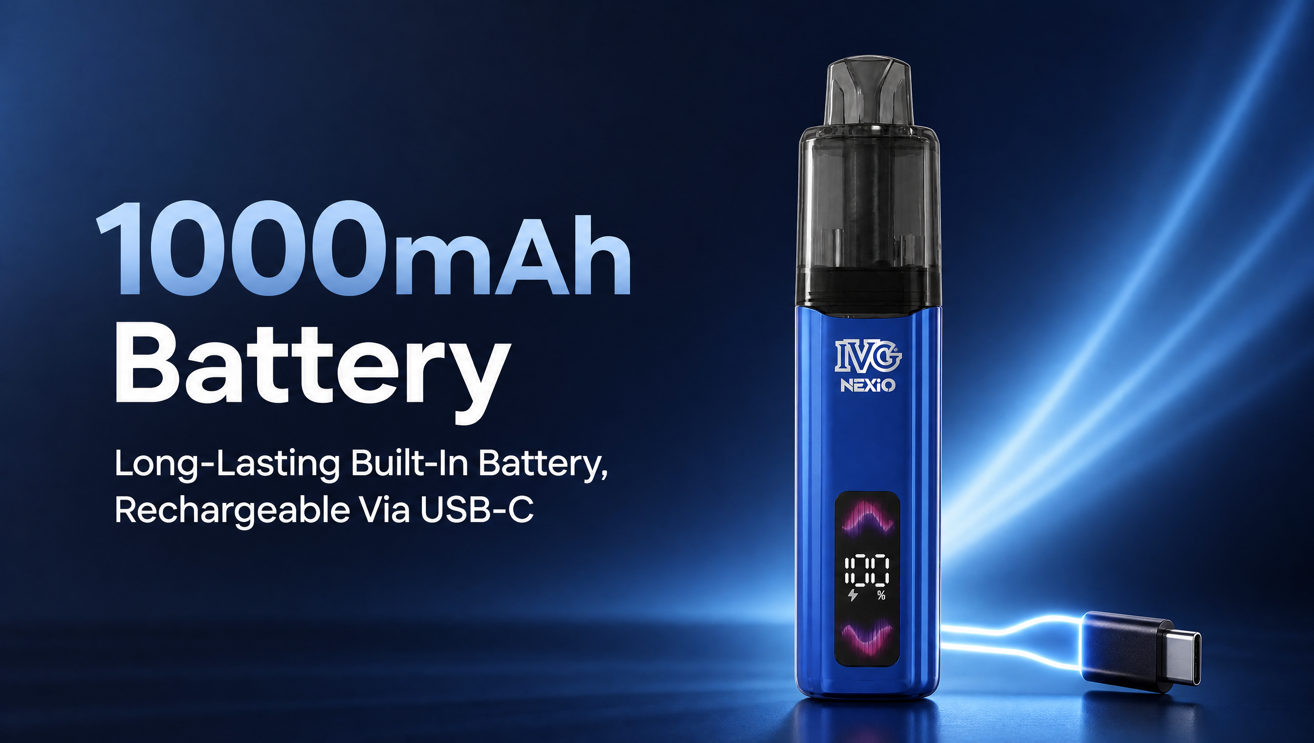 IVG Nexio 1000mAh built-in rechargeable battery banner