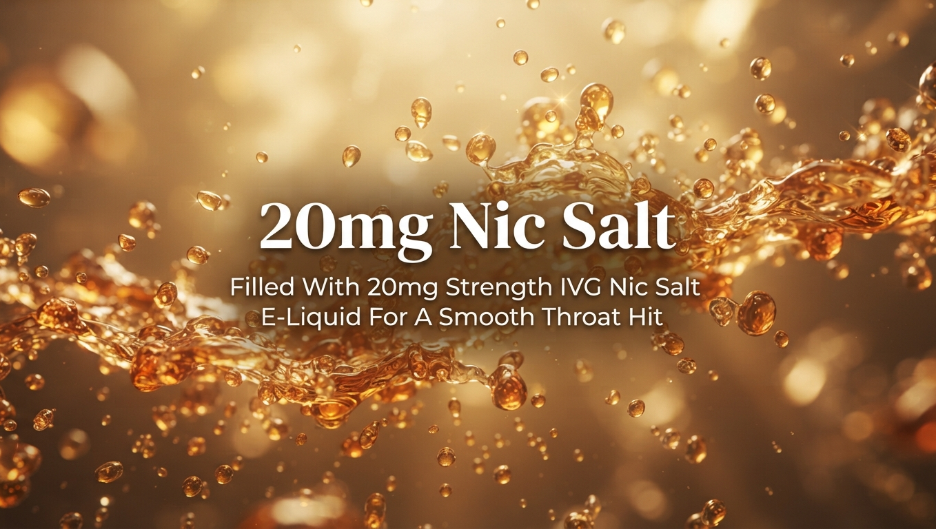 IVG Nexio 20mg nicotine salt e-liquid smooth throat hit banner