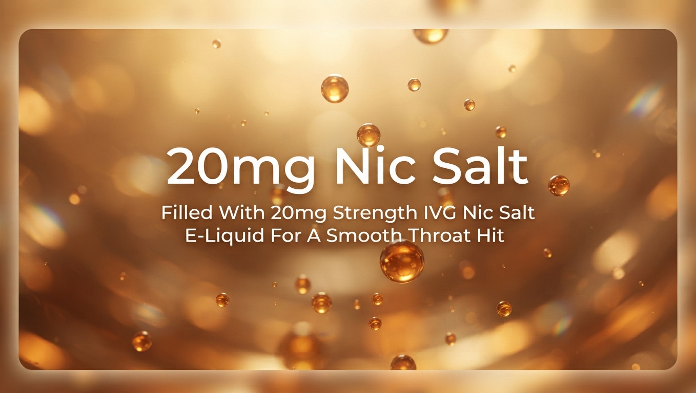 IVG Savr 20mg nicotine salt e-liquid smooth throat hit banner