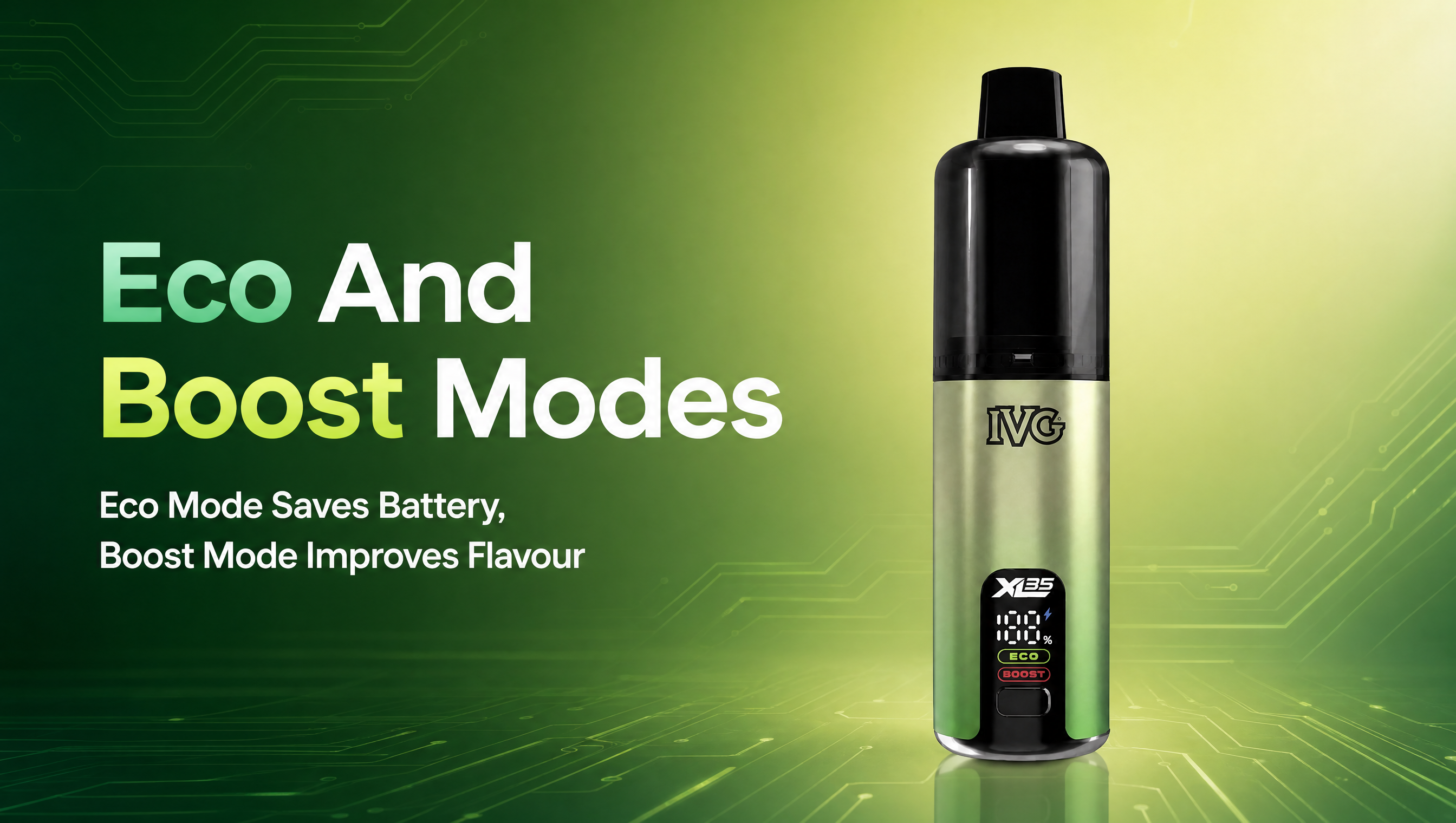IVG XL 35K Eco and Boost mode banner
