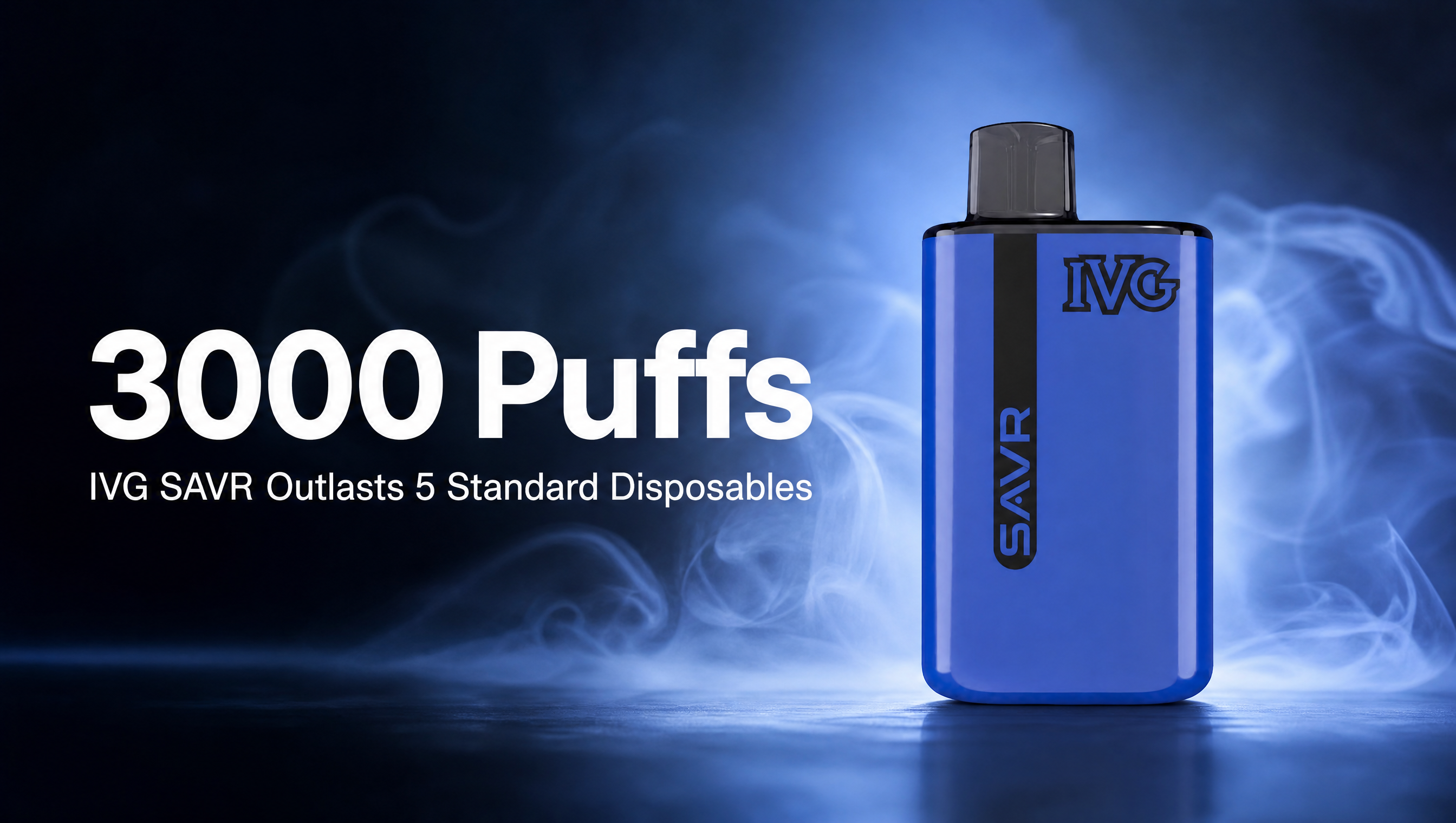IVG Savr up to 3000 puffs big puff vape banner