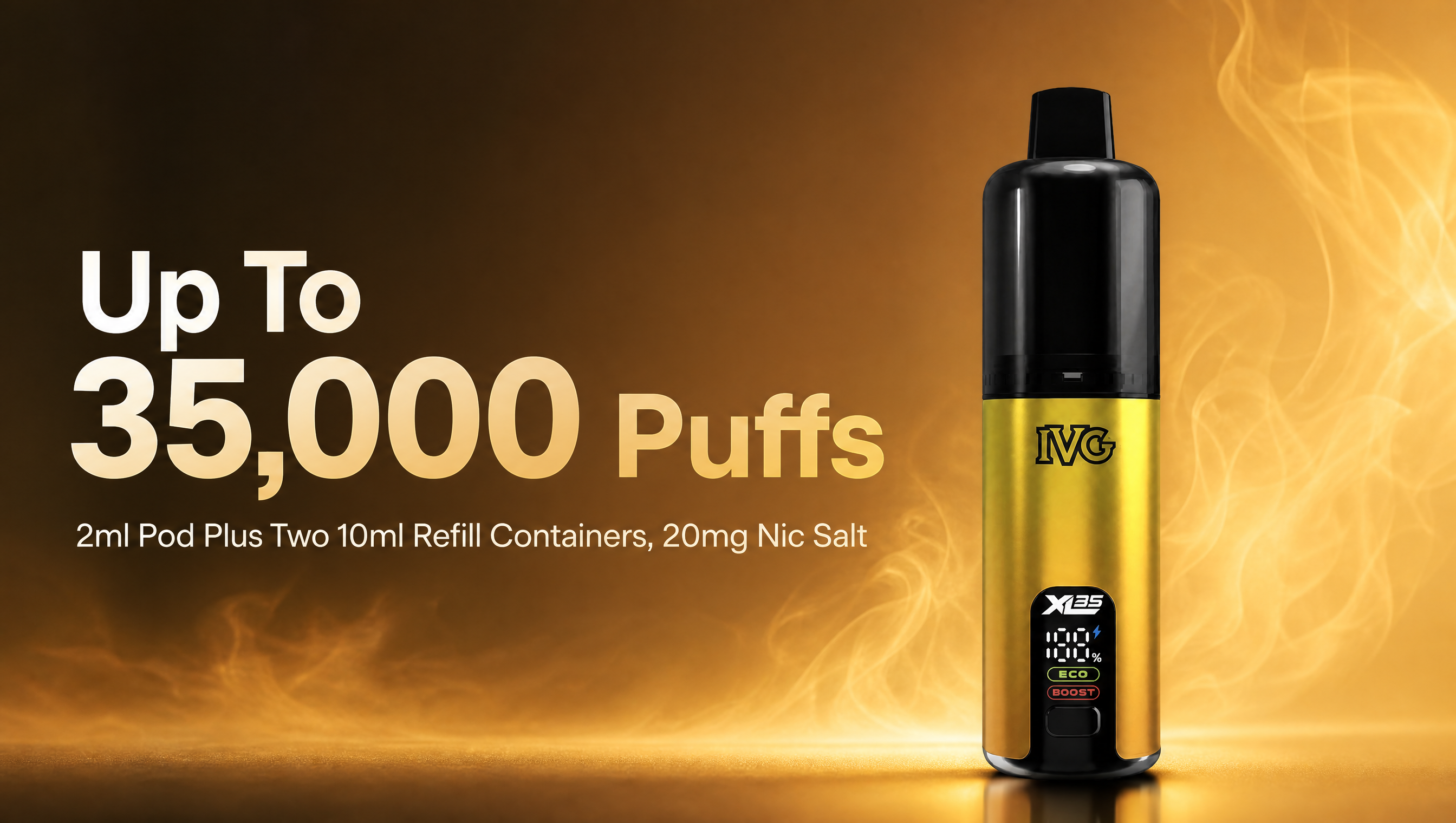 IVG XL 35K up to 35,000 puffs, 22ml e-liquid banner