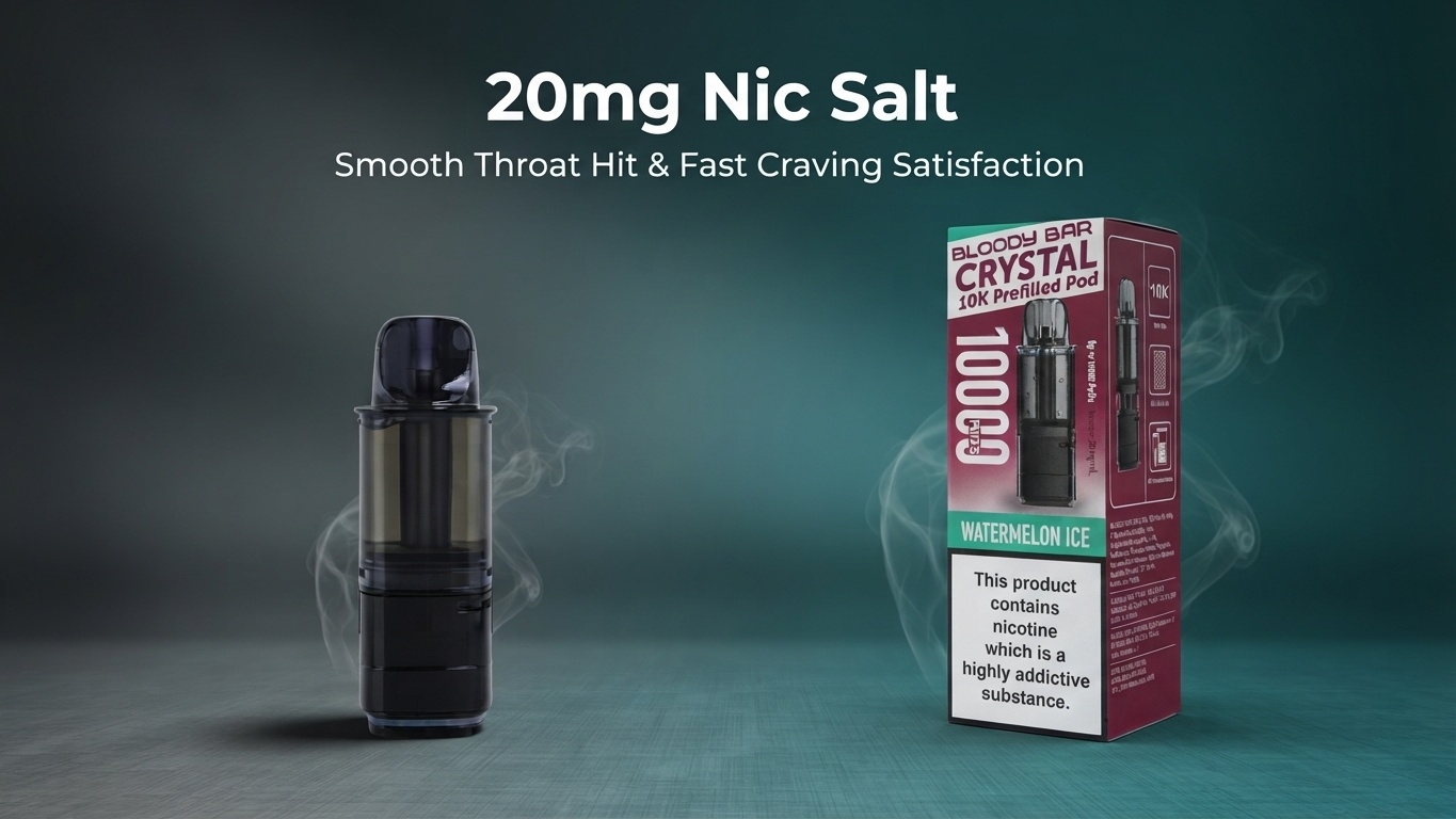 Bloody Bar Crystal 10K 20mg nicotine salt refill pack banner