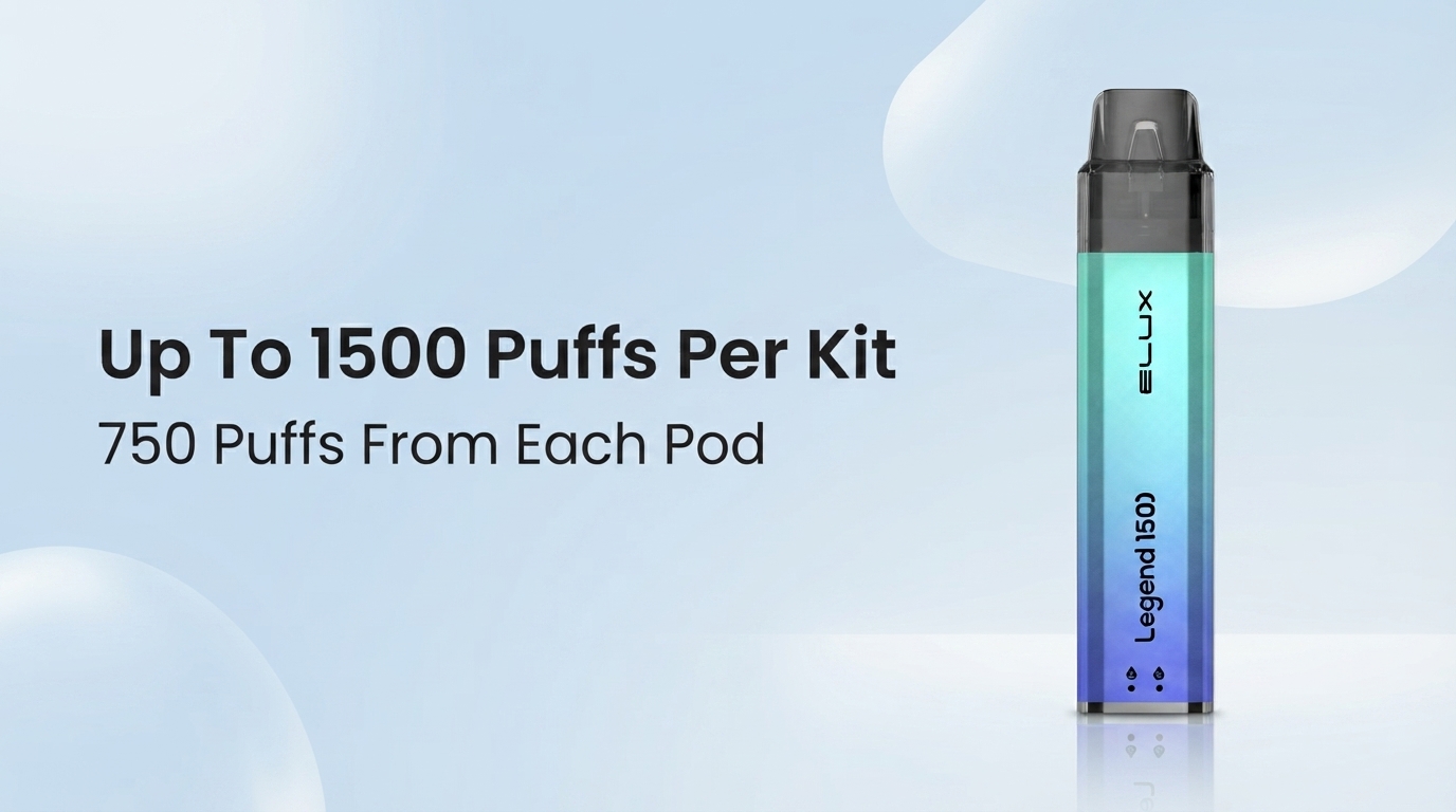 Elux Legend 1500 2in1 up to 1500 puffs banner