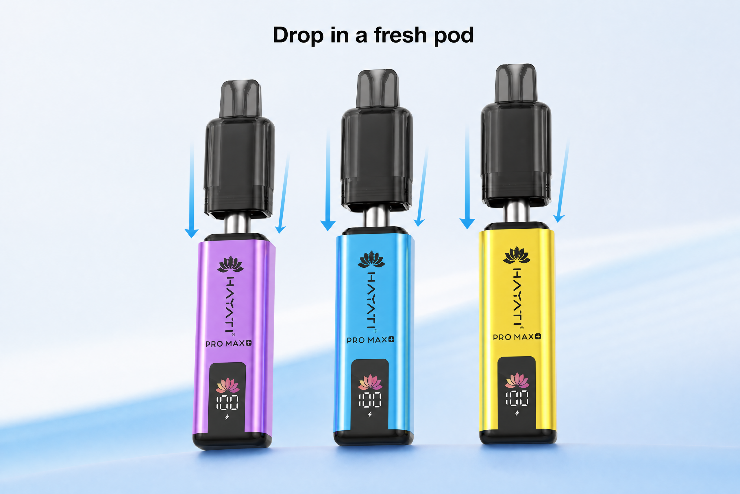 Hayati Pro Max Plus 6000 replaceable pod fitting banner