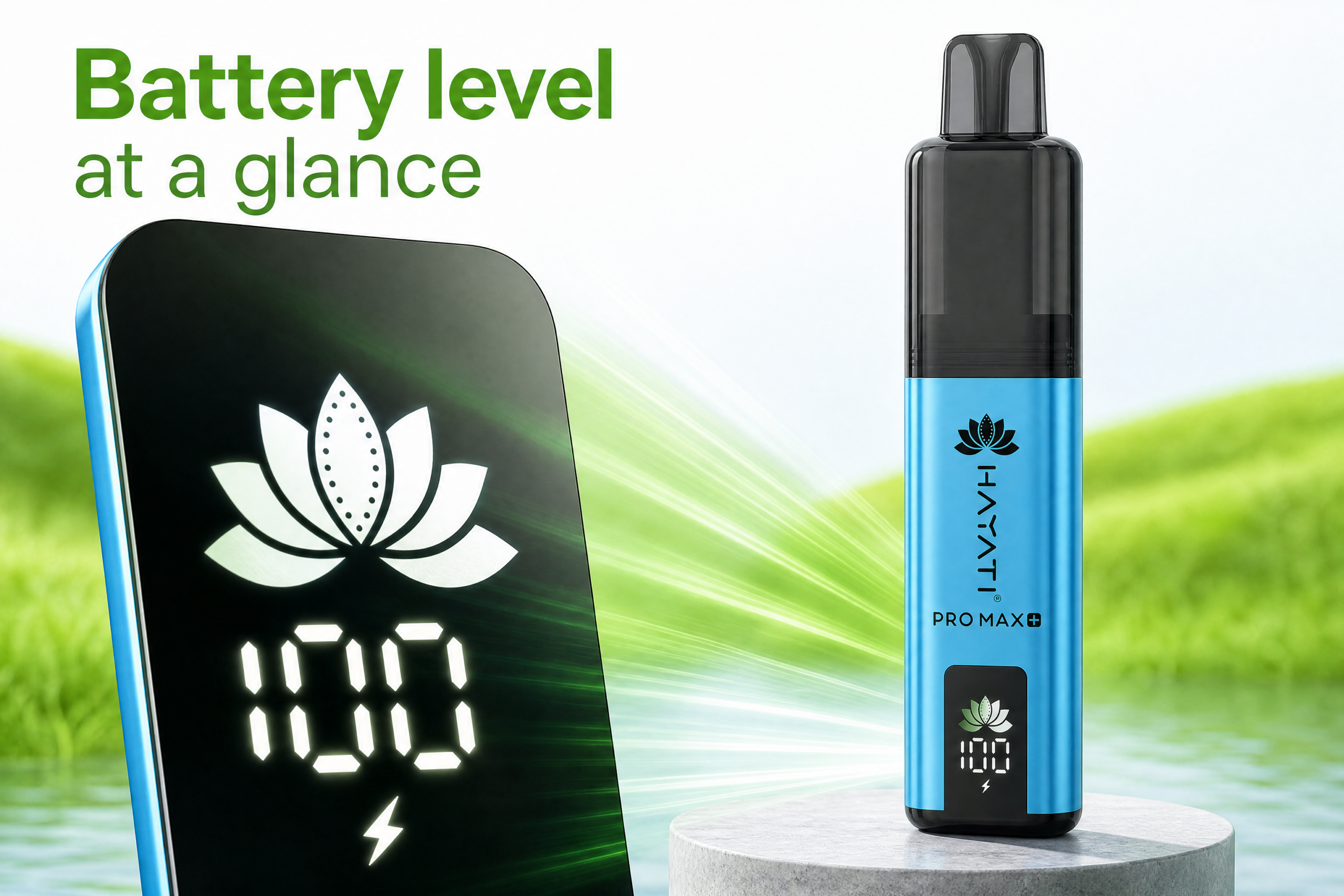 Hayati Pro Max Plus 6000 battery level screen banner