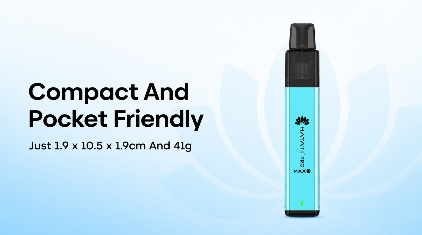 Hayati Pro Max S1 Pod Kit compact pocket friendly size banner