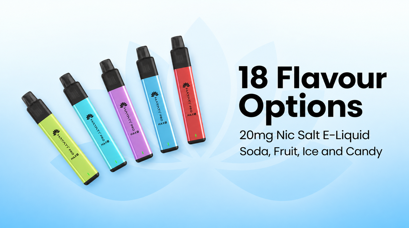 Hayati Pro Max S1 Pod Kit 18 colourways range banner