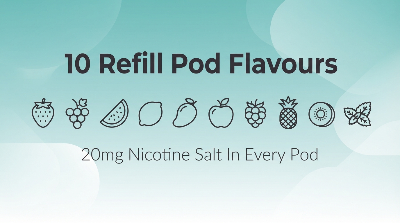 Higo Krystal Max 10 refill pod flavours banner