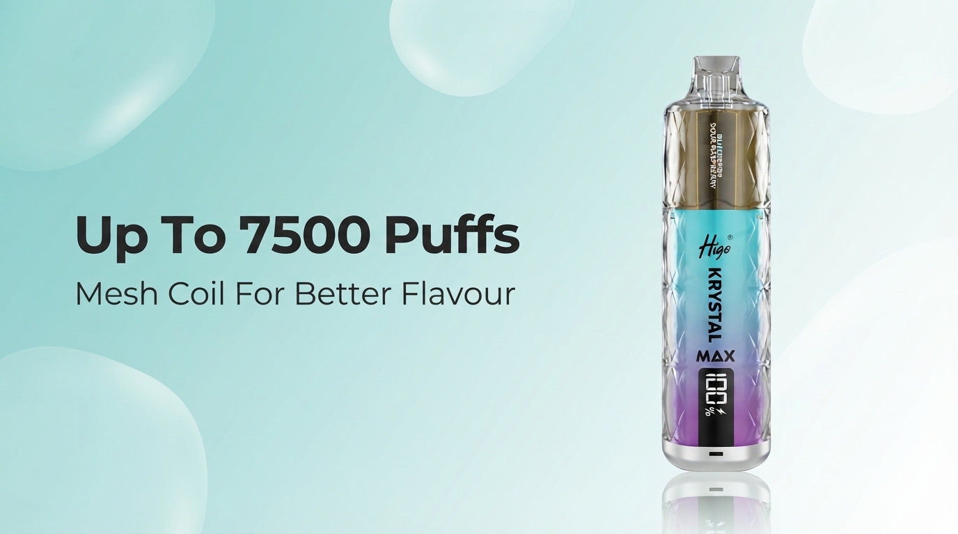 Higo Krystal Max up to 7500 puffs banner