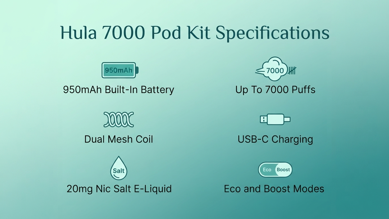 Hula 7000 pod kit specifications banner