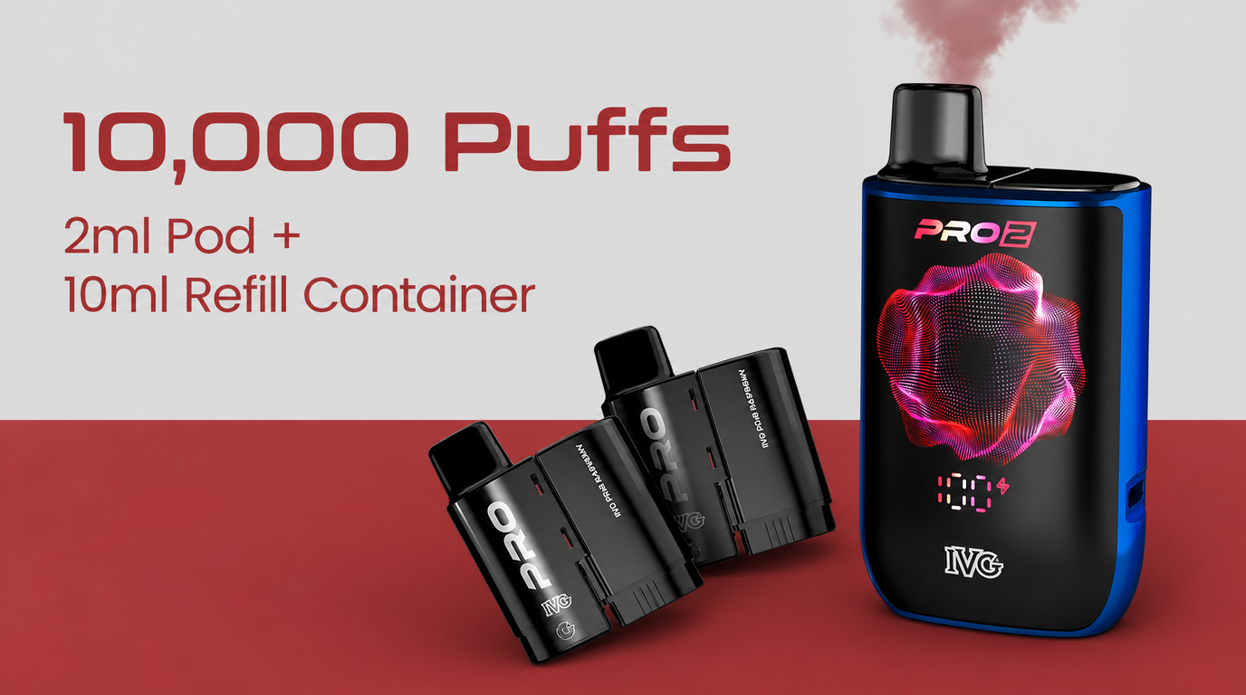 IVG Pro 2 10K Pod Kit delivers up to 10,000 puffs per pack