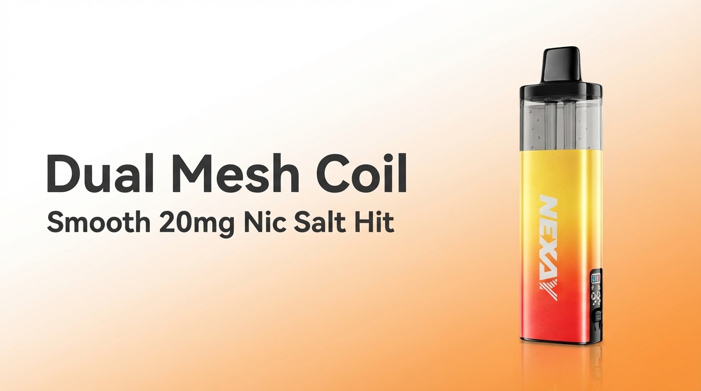 Nexay Crush 10K dual mesh coil 20mg nicotine salt banner