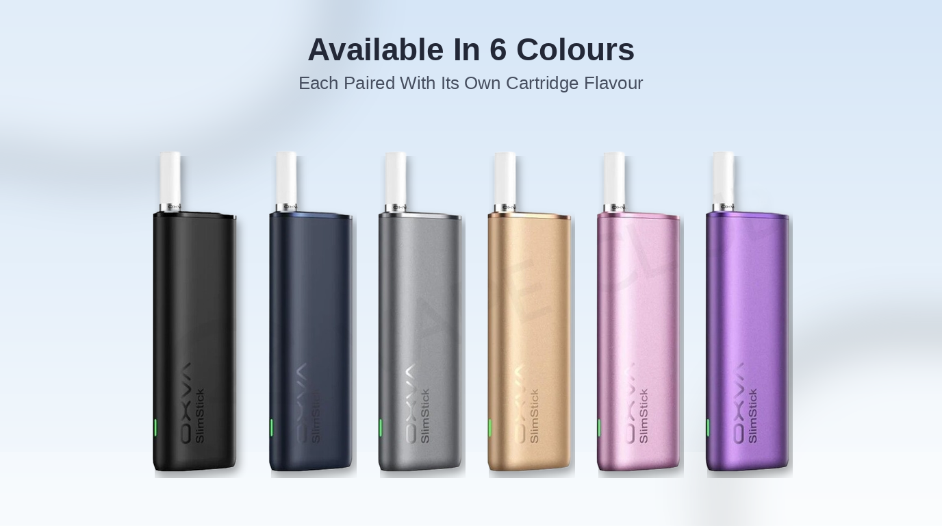 OXVA Slim Stick six colour editions banner