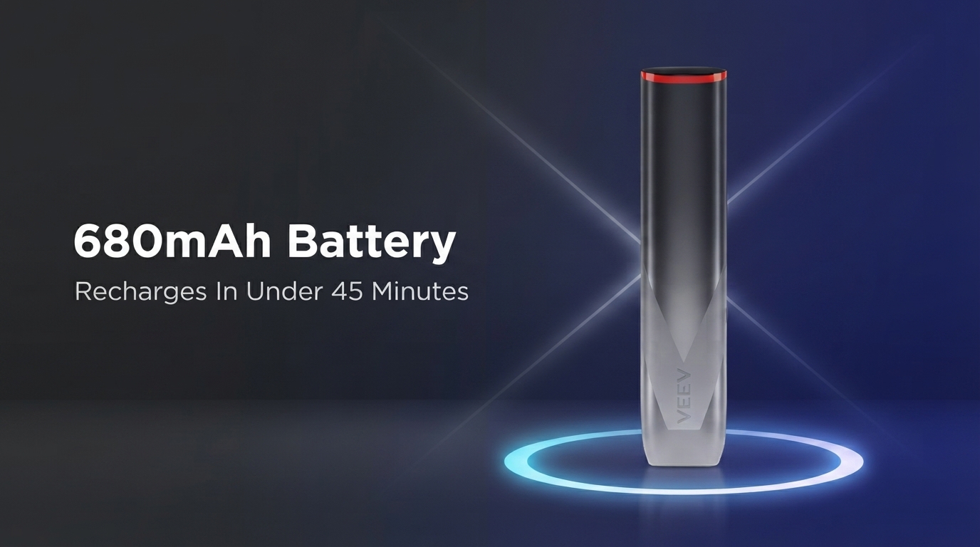 Veev InPrime 680mAh battery and USB-C charging banner