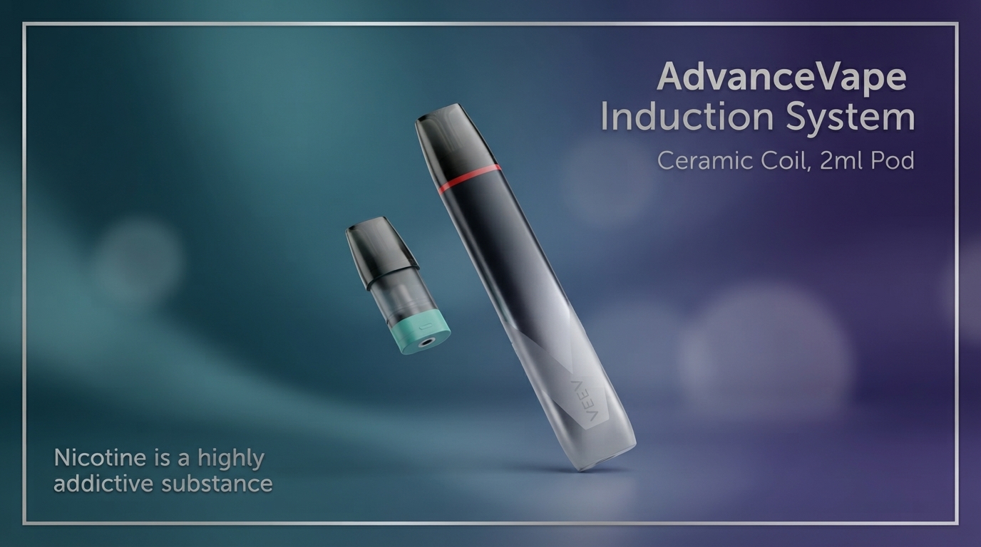 Veev InPrime AdvanceVape induction system and ceramic coil banner