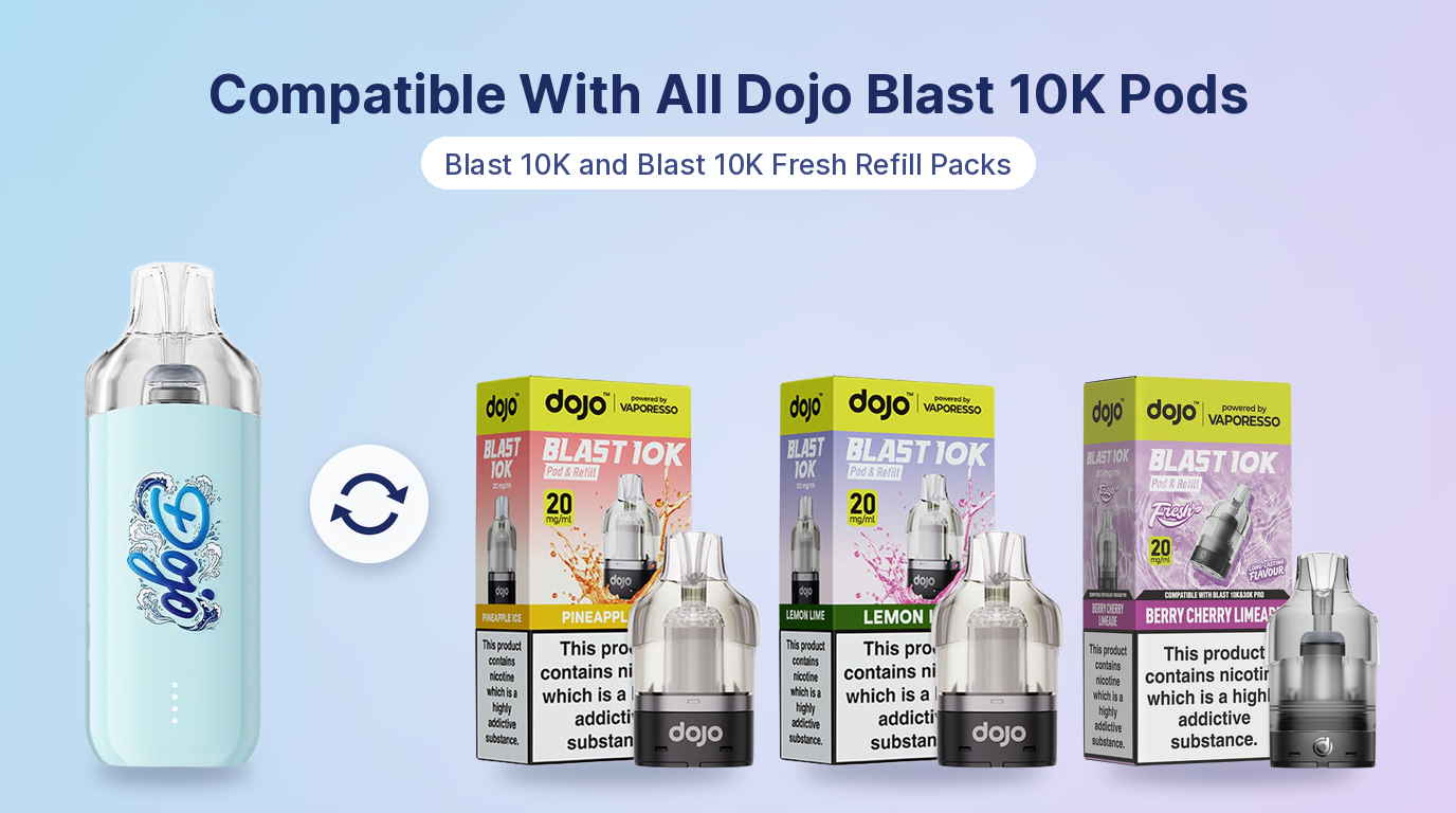 Dojo Blast 7K Fresh compatible with Dojo Blast 10K refill packs banner