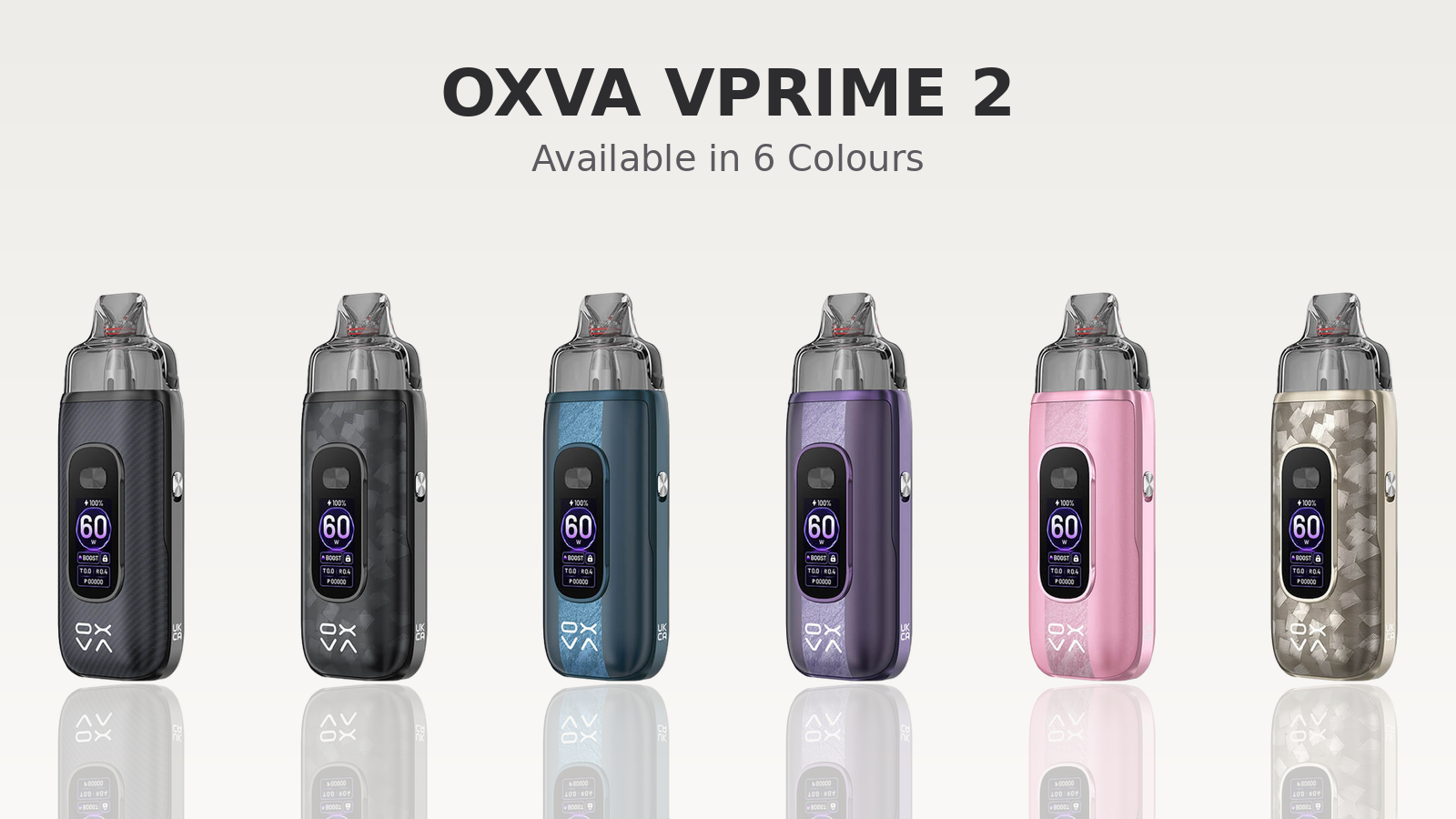OXVA VPrime 2 Pod Kit available in six colours