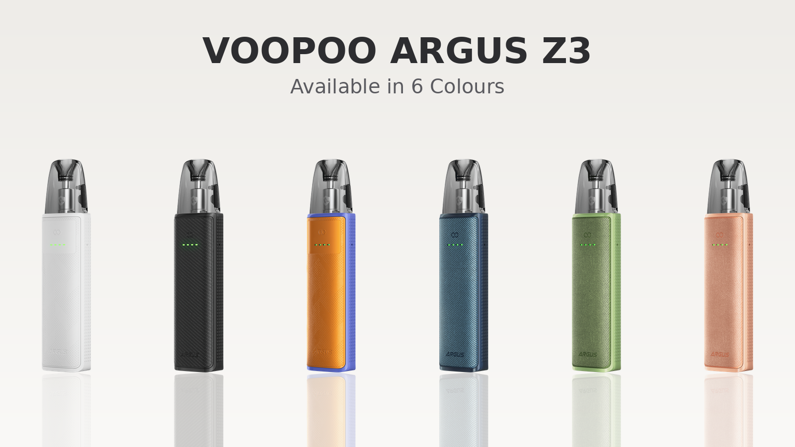 Voopoo Argus Z3 Vape Kit available in six colours
