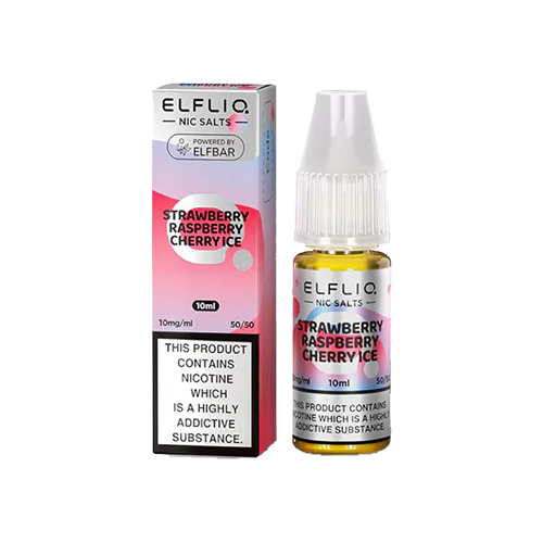 Strawberry Raspberry Cherry Ice Elfliq by Elf Bar - 10ml Nic Salt E-liquid